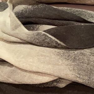 Large ombré greys black and beige blanket scarf wrap